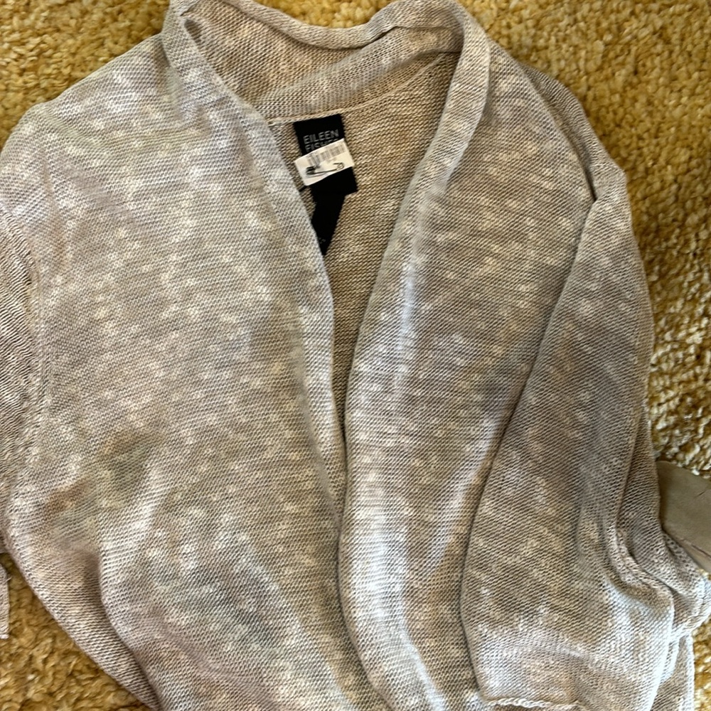 Eileen Fisher Linen, Cotton, Nylon, Rayon Long Sweater